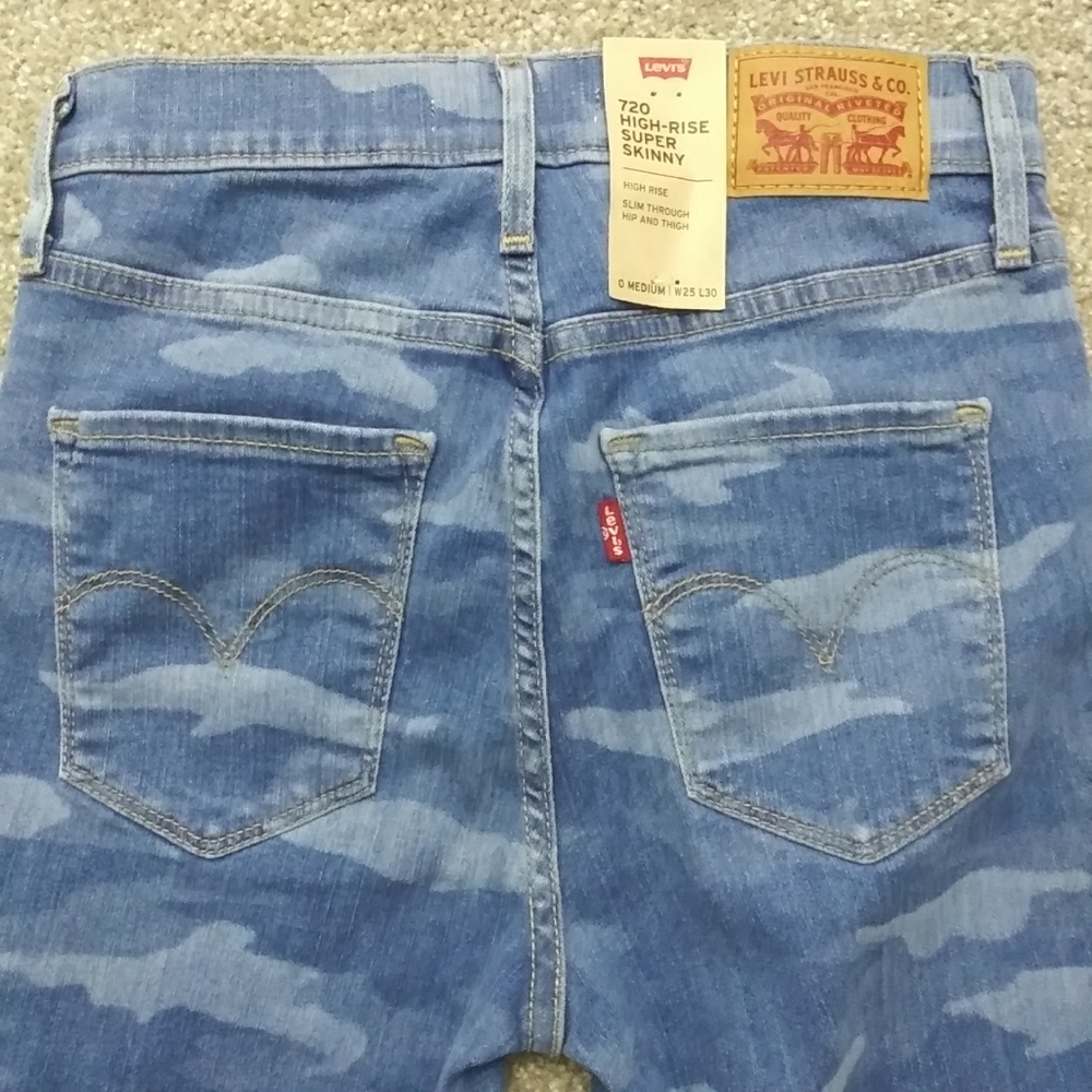 NWT Sz 0 Levi's 720 High Rise Super Skinny Jeans - Picture 10 of 13